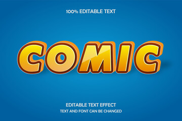 Comic 3 dimension editable text effect modern comic style