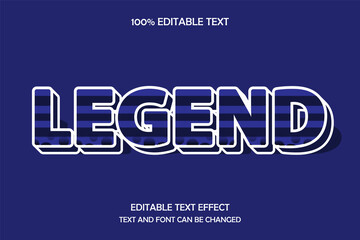 Obraz premium LEGEND 3 dimension editable text effect modern striped style