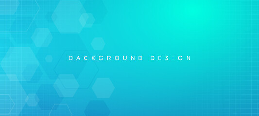 Abstract design element with geometric background and hexagons shape pattern	
