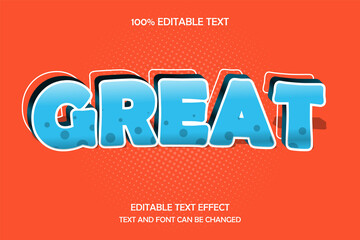 GREAT 3 dimension editable text effect modern comic style