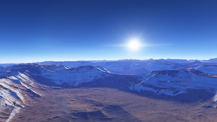 3D Rendered Fantasy Alien Landscape - 3D Illustration