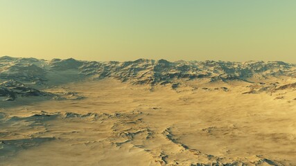 3D Rendered Fantasy Alien Landscape - 3D Illustration