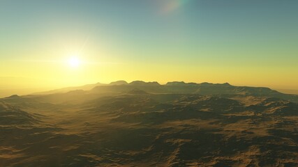 3D Rendered Fantasy Alien Landscape - 3D Illustration