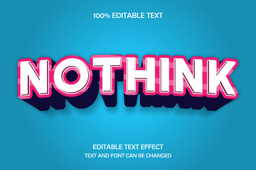Obraz premium No think 3 dimension editable text effect modern comic arch style