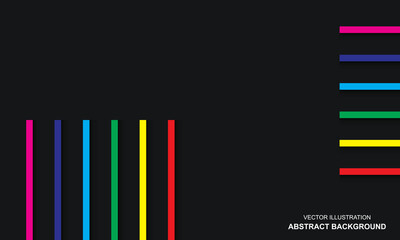 Black dop background with rainbow color modern design