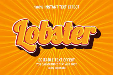 lobster 3 dimension editable text effect modern emboss style