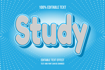 study 3 dimension editable text effect modern emboss style