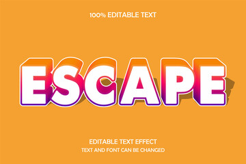 Escape 3 dimension editable text effect modern shadow style