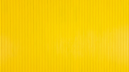 Bright vivid Pantone yellow vertical steady stripes straight lines pattern corrugated cardboard...