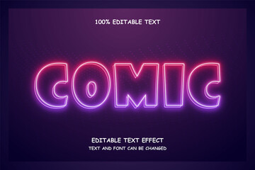 Radical 3 dimension editable text effect modern neon style