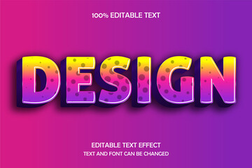 Design 3 dimension editable text effect modern shadow style
