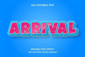 Arrival 3 dimension editable text effect modern shadow pattern style