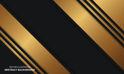 Modern abstract background black dop with golden luxury