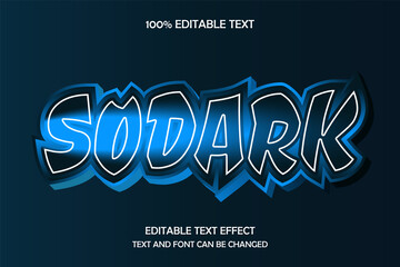 Fototapeta premium So dark 3 dimension editable text effect modern dark style
