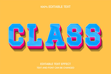 Class 3 dimension editable text effect modern shadow style