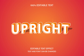 Obraz premium Upright 3 dimension editable text effect arch modern shadow style