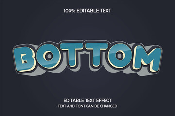 Bottom 3 dimension editable text effect arch modern shadow style