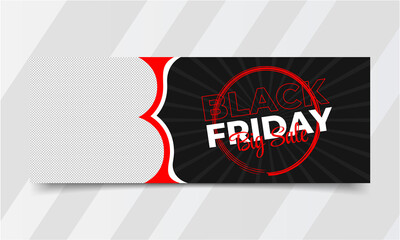 Black Friday social media sale cover photo and black friday web banner