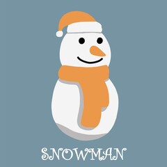 doodle freehand sketch drawing of a snowman.