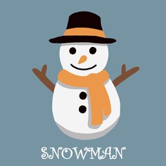 doodle freehand sketch drawing of a snowman.