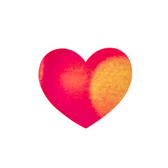 pink heart with light effect on a white background