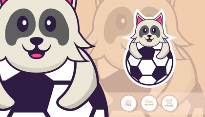 Hand drawn illustration of Cute dog. Cartoon character concept - Stickers