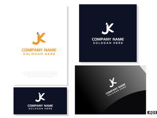  jk love modern minimal logo.jk Heard Flat professional Brand kj luxury golden logo design png. business monogram design.svg