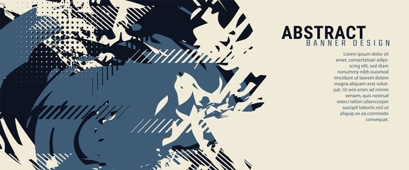 abstract banner background template with grunge texture