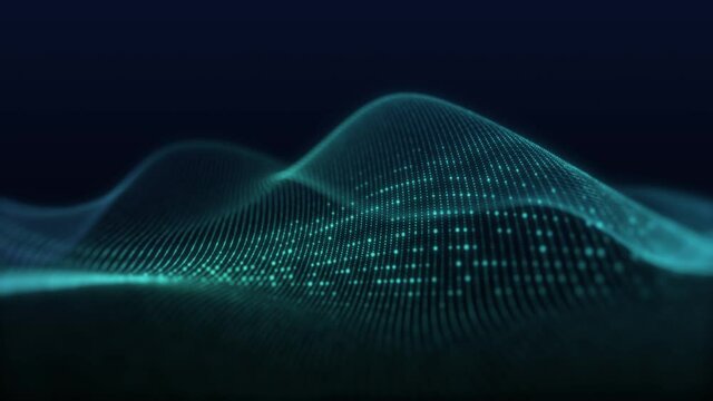 beautiful abstract wave technology background with blue light, digital wave effect, corporate concept