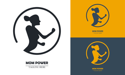 mother clenching hand logo icon