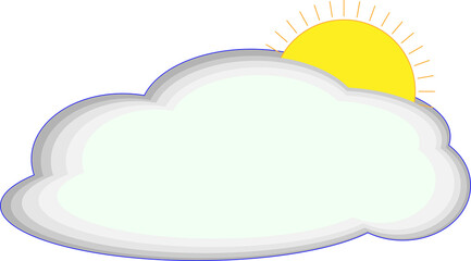 design of cloudy and sun illustration