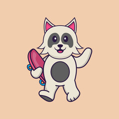 Obraz premium Cute dog cartoon character vector illustration.