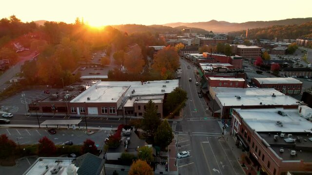 aerial pullout in fall over boone nc, north carolina
