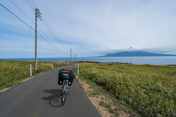 礼文島から見る利尻富士 (日本 - 北海道 - 北のカナリアパーク)
