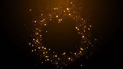 ドーナツ　円状のキラキラしたパーティクルのイメージ画像