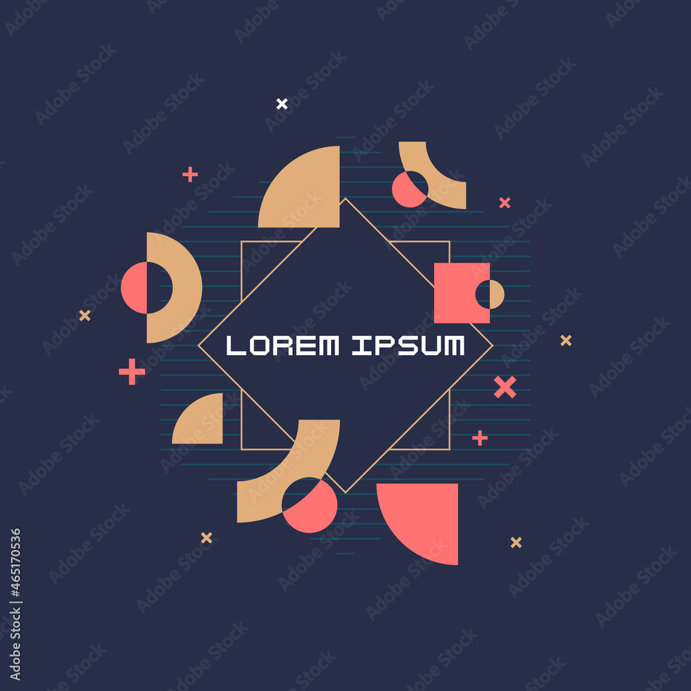 Poster abstract background with dynamic shapes. vector template