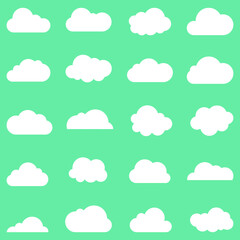 set of icons clouds