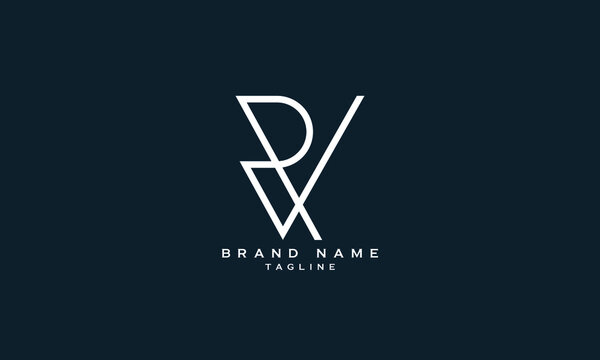 PV, RV, VP, PRV, Abstract initial monogram letter alphabet logo design