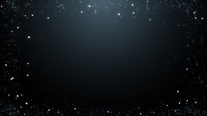 Obraz premium 四方 四隅 に広がるキラキラしたシンプルなパーティクルのイメージ