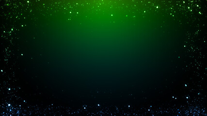 四方　四隅　に広がるキラキラしたシンプルなパーティクルのイメージ