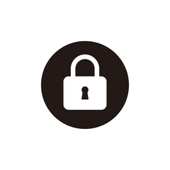 Padlock Icon on Black Background