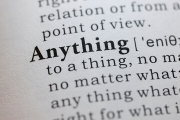 Obraz premium definition of anything