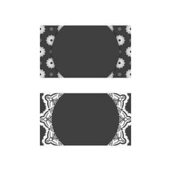 Black business card with vintage white pattern for your personality.