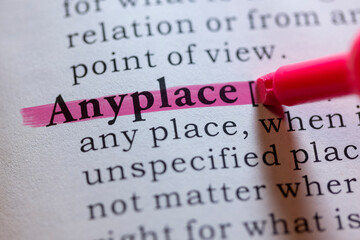 definition of anyplace