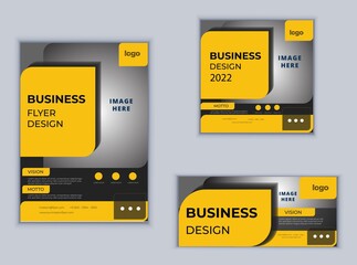 Business Flyer Banner or Social Media Banner Design. Modern Design Vector Template. Abstract Design.