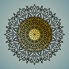 Vector round abstract circle. Luxury Mandala style.