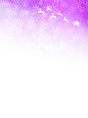 雪とサンタクロースのフレームがある紫色の背景素材