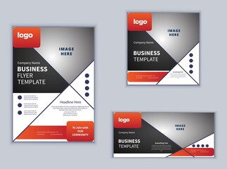 Business Flyer Banner or Social Media Banner Design. Modern Design Vector Template. Abstract Design.
