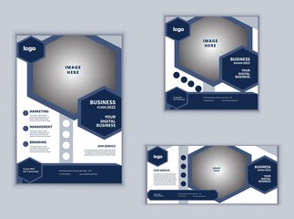 Business Flyer Banner or Social Media Banner Design. Modern Design Vector Template. Abstract Design.