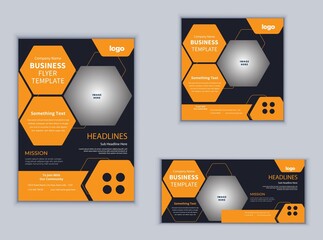 Business Flyer Banner or Social Media Banner Design. Modern Design Vector Template. Abstract Design.